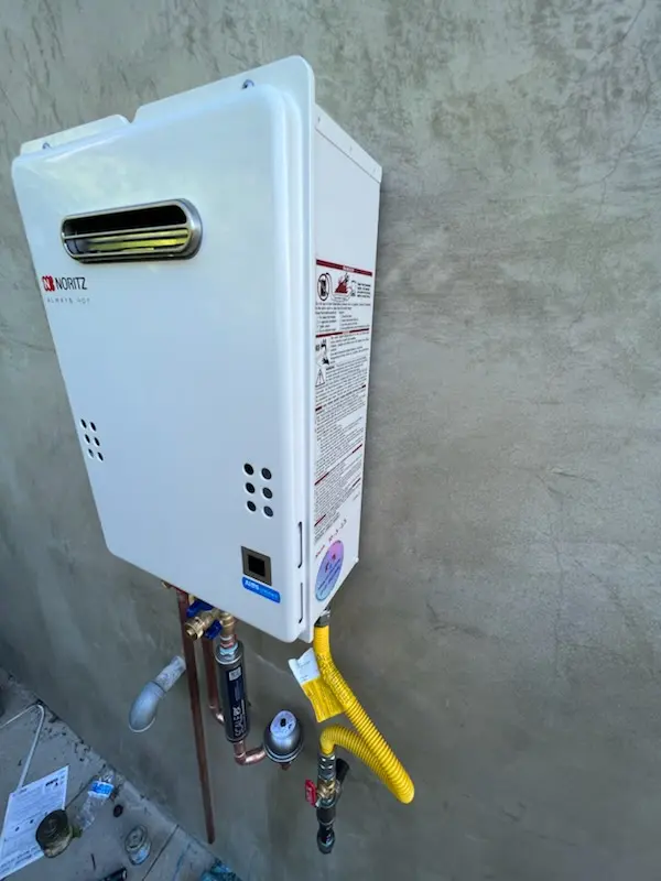 Tankless water heater installation for Haddon Leigh homes